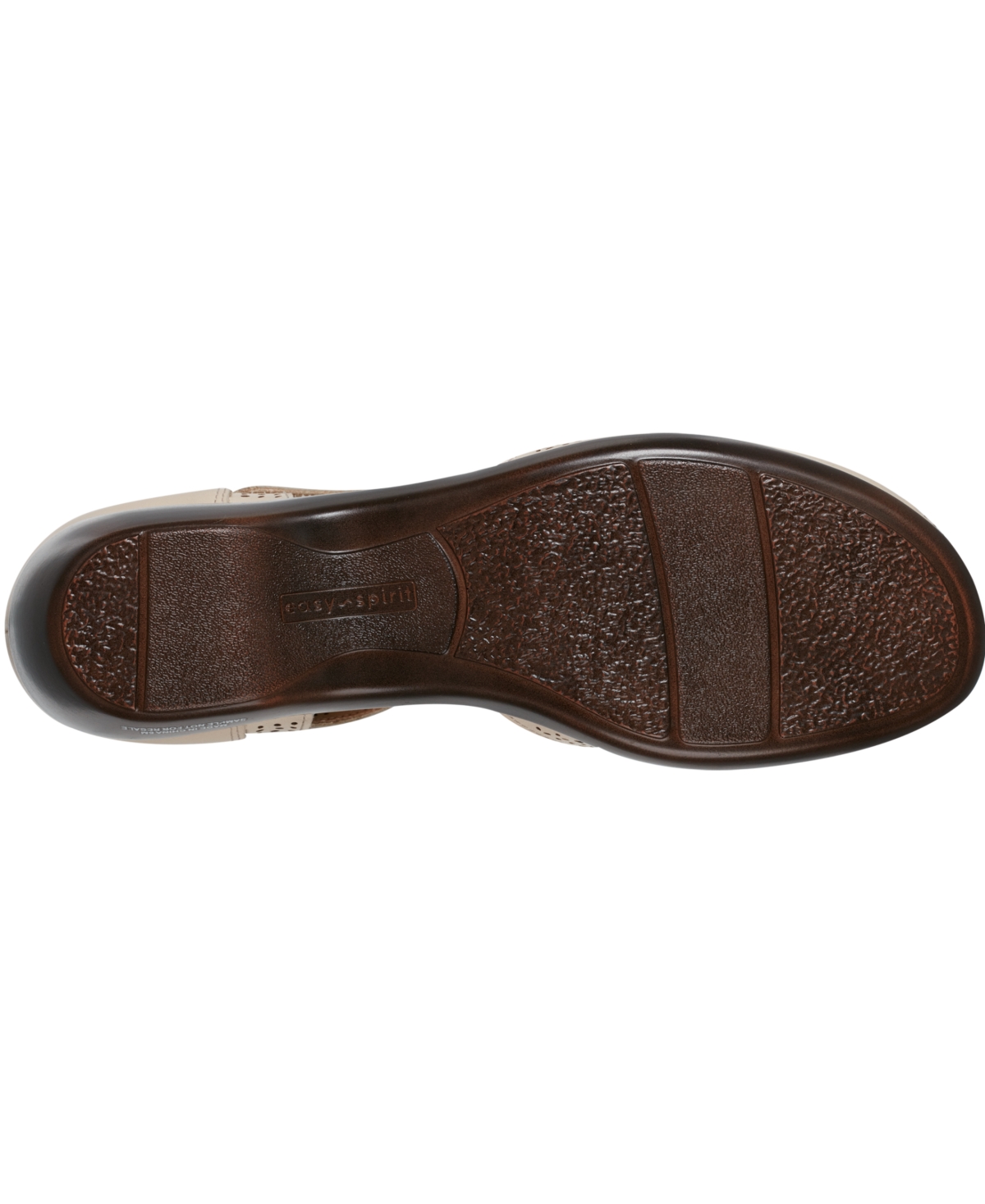 Shop Easy Spirit Women's Denita Two-piece Round Toe Flats In Cream Leather