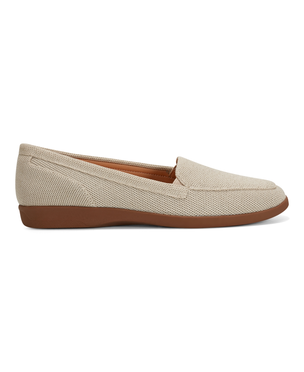 Easy Spirit Devitt Flat In Beige,gold Knit
