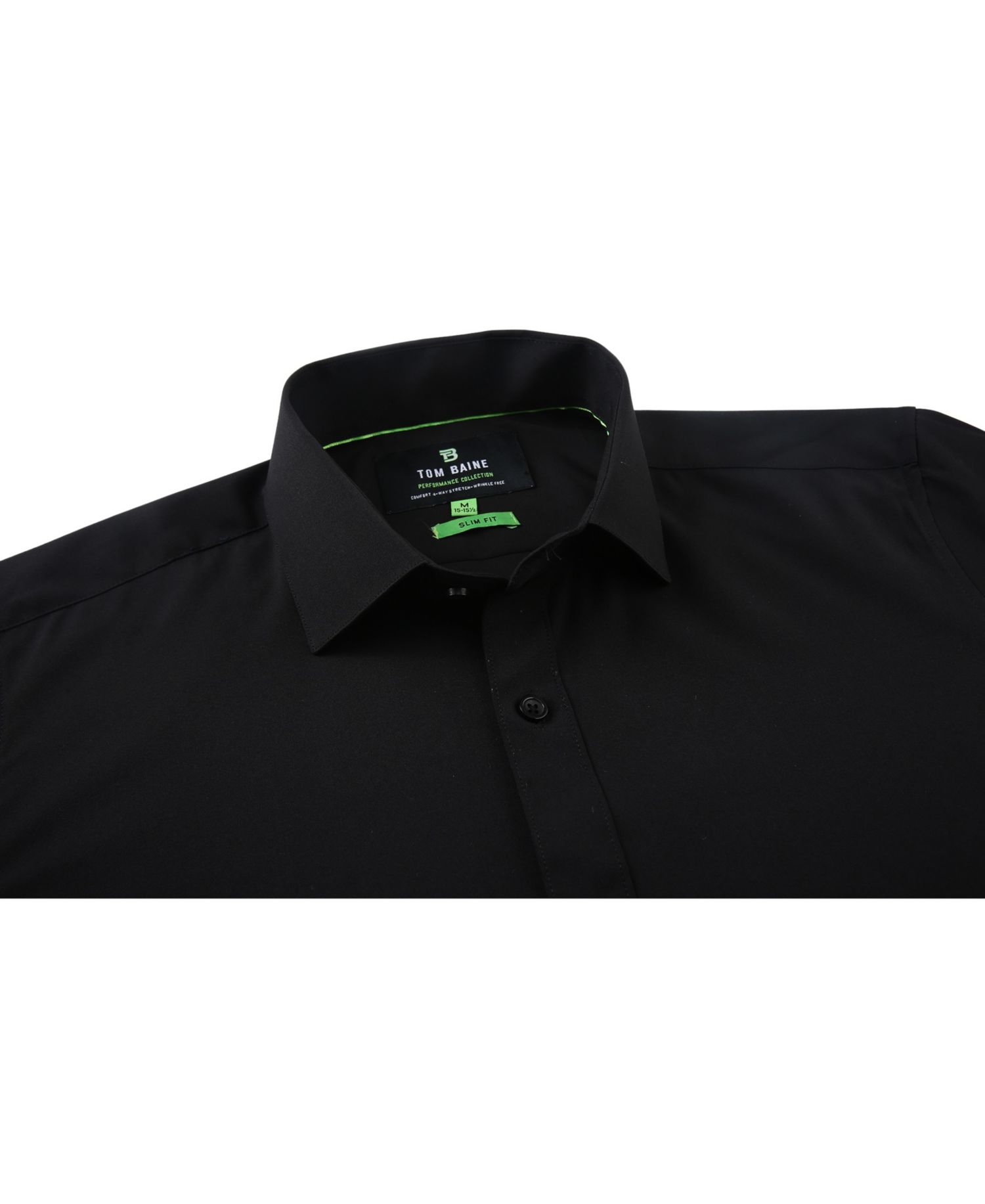 Men Slim Fit Four Way Stretch Solid Dress Shirt