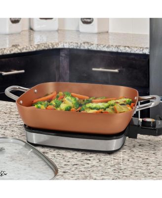 11.81 Inch Electric Fry Pan with Copper Coating