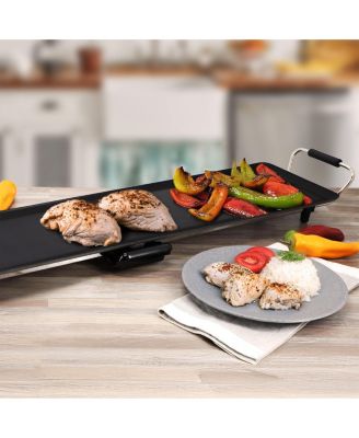 35.43 Inch Electric Grill with Drip Tray and Non-Stick Coating