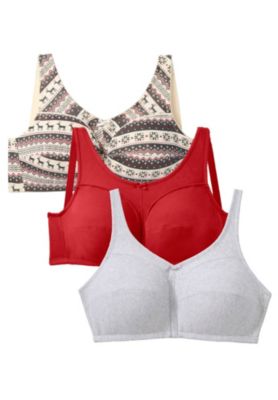 Women's 3-Pack Cotton Wireless Bra