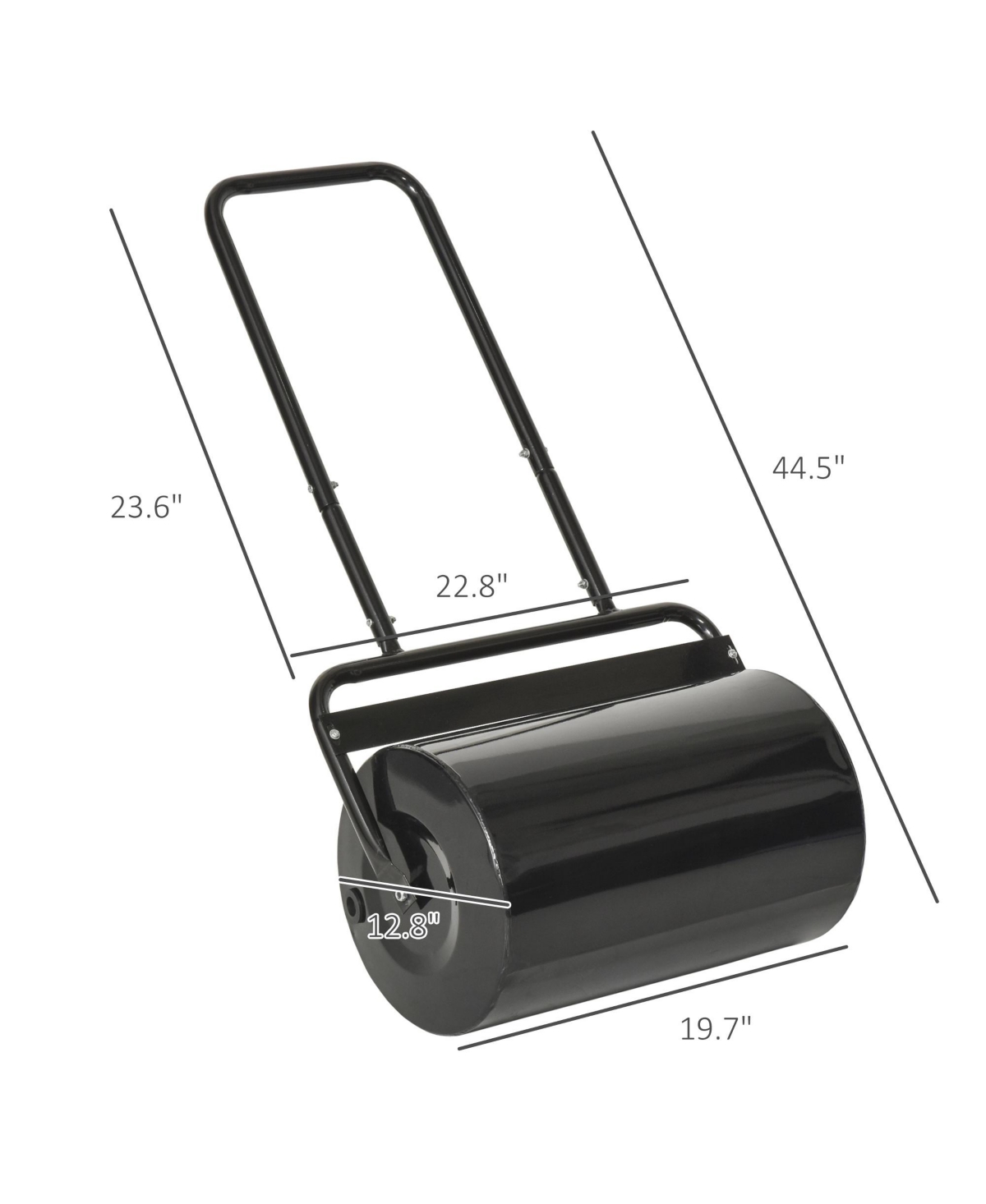 Outsunny Push/Tow Lawn Roller, Yard Roller for Flattening Sod,