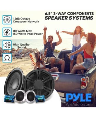 6.5" Three-Way Component Car Speaker System Kit