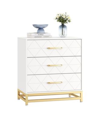 3 Drawer Dresser for Bedroom, Modern Wood Dressers Chest of Drawers with Storage