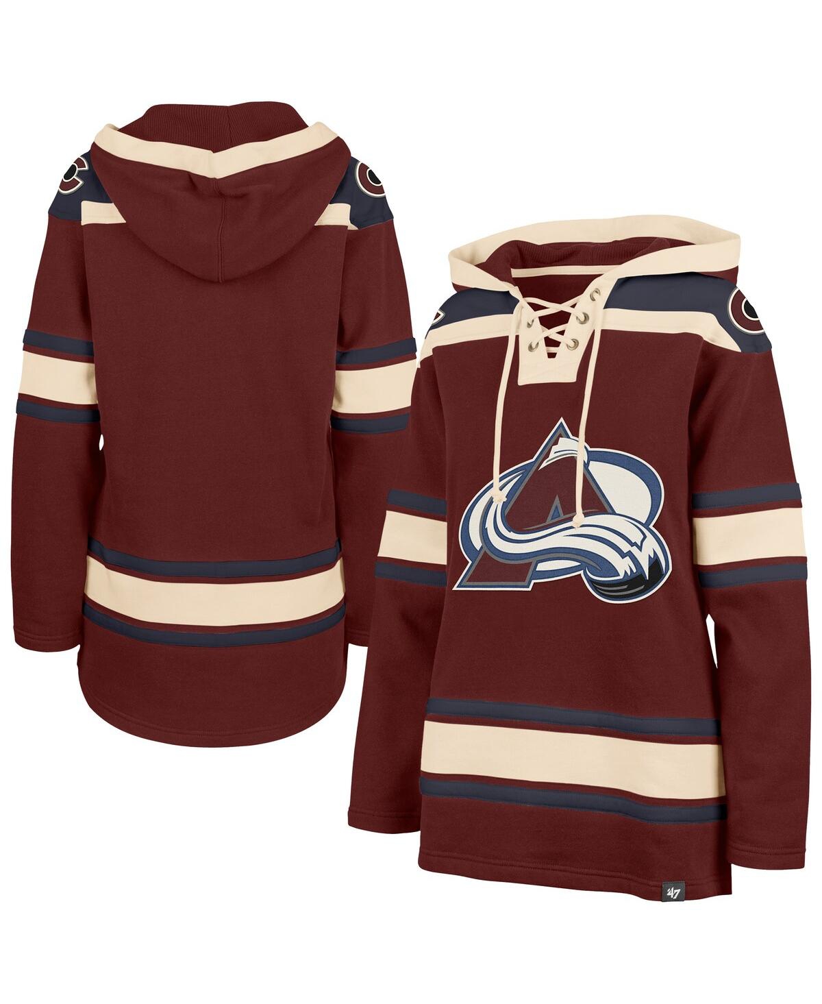 '47 Brand Women's Burgundy Colorado Avalanche Superior Lacer Pullover Hoodie
