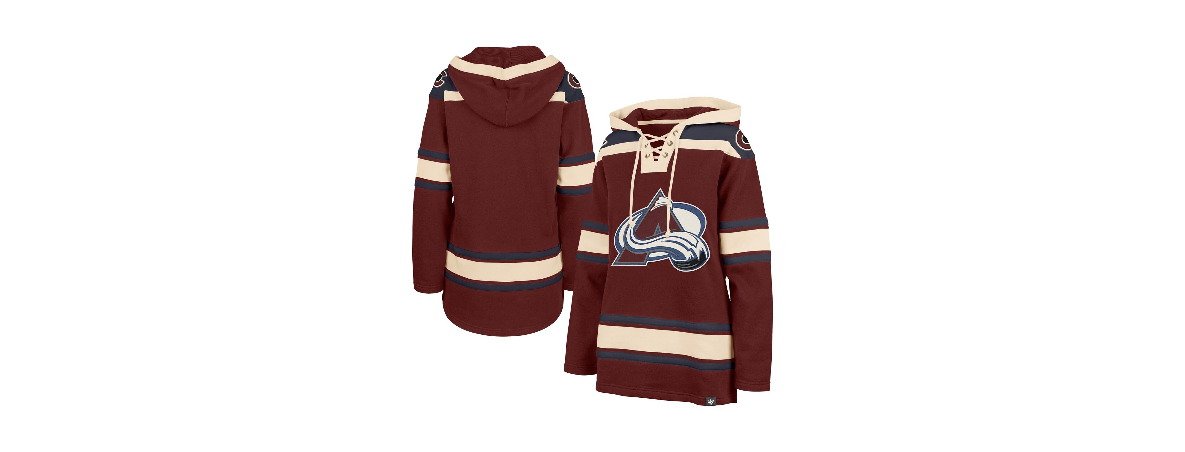 '47 Brand Women's Burgundy Colorado Avalanche Superior Lacer Pullover Hoodie
