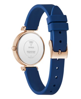 Women's Analog Blue Silicone Watch, 28mm