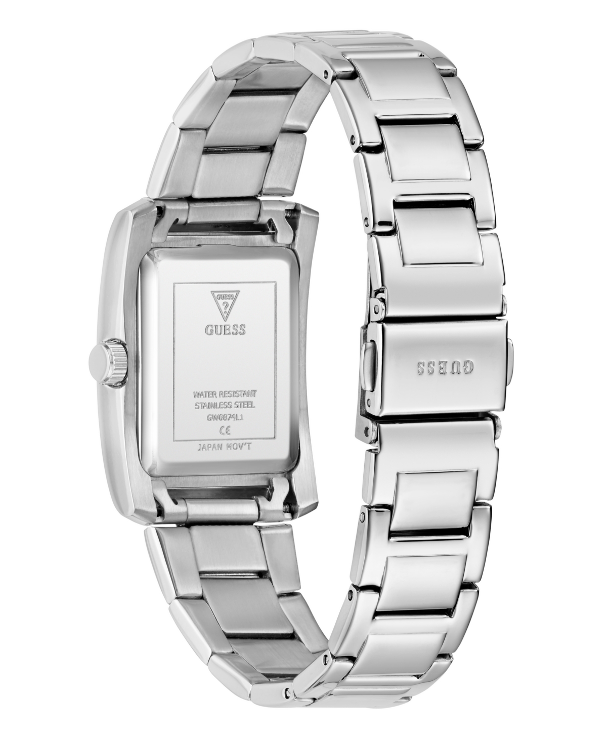 Guess Women's Analog Silver Tone Stainless Steel Watch, 27mm In Silver Tone