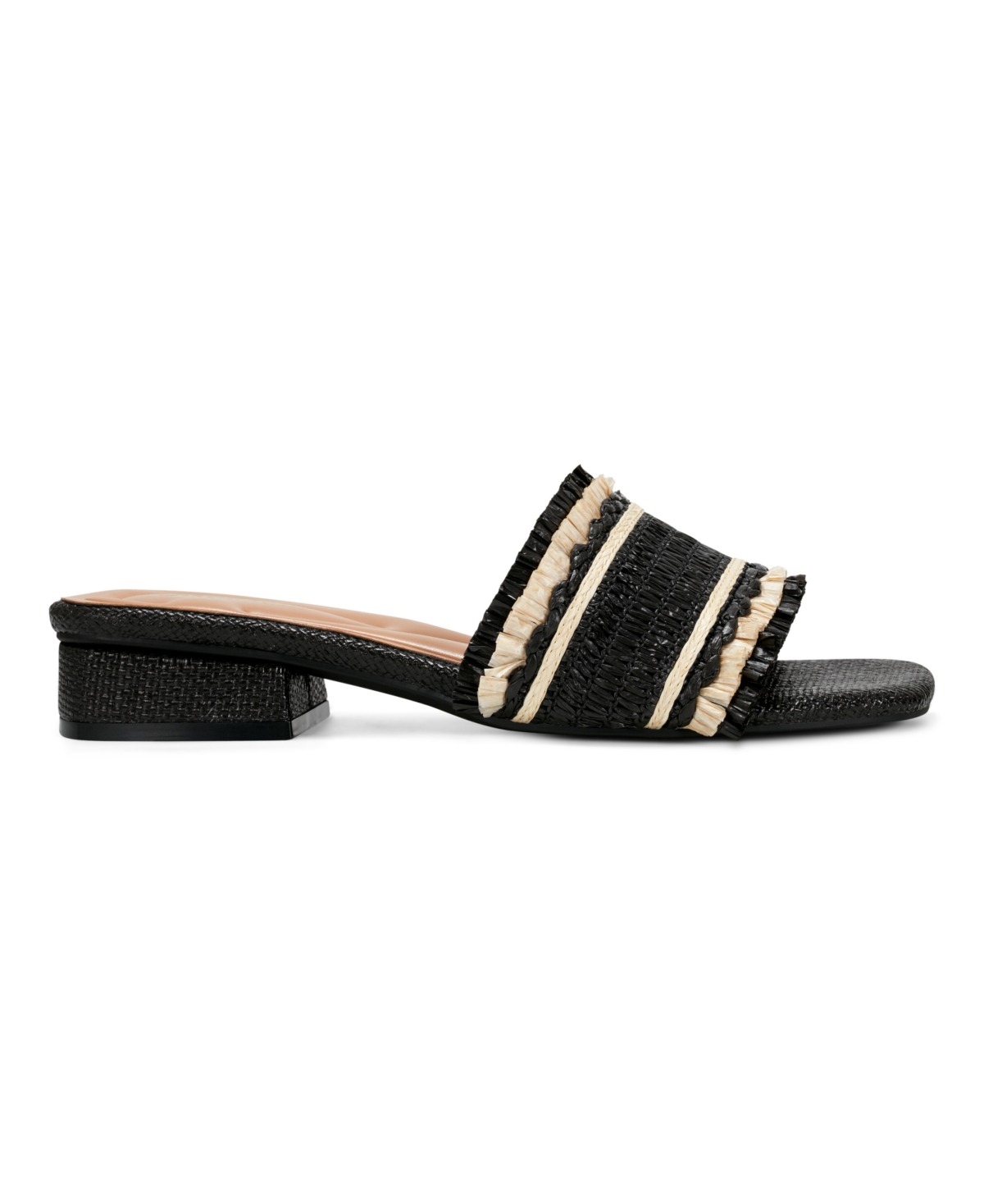 EASY SPIRIT WOMEN'S GRACIELA RAFFIA BLOCK HEEL SANDALS 