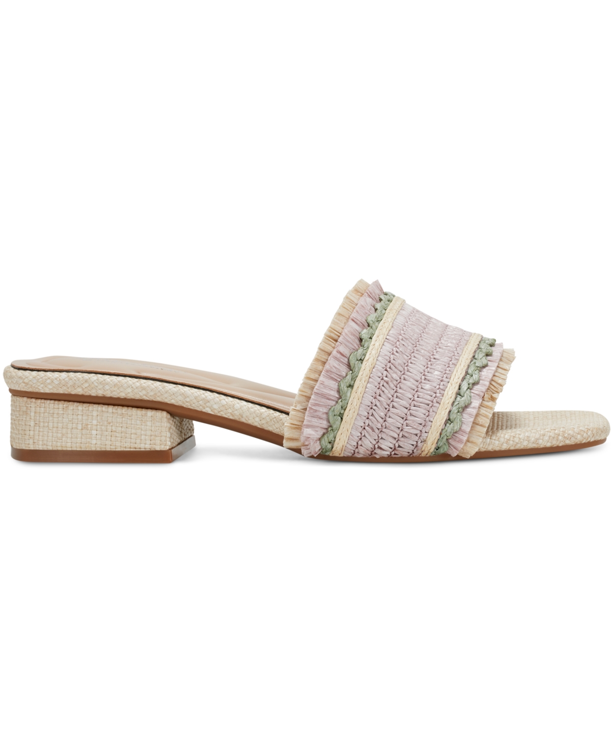 EASY SPIRIT WOMEN'S GRACIELA RAFFIA BLOCK HEEL SANDALS 