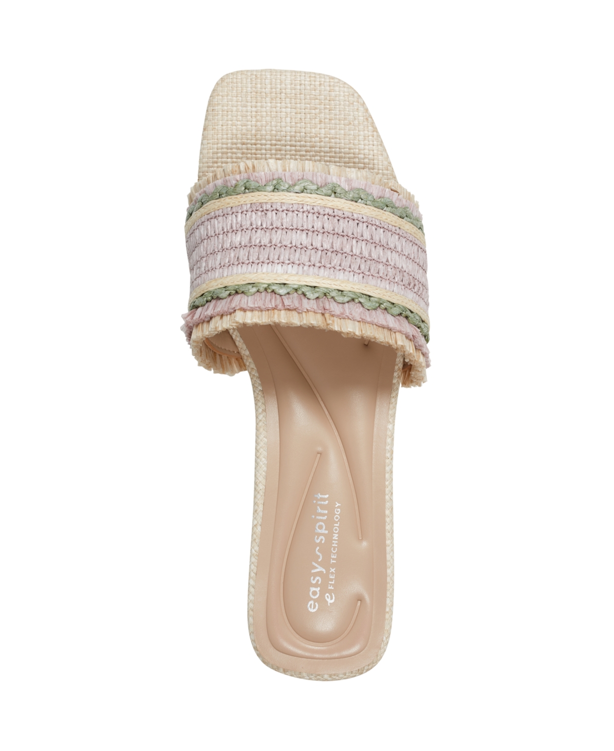 EASY SPIRIT WOMEN'S GRACIELA RAFFIA BLOCK HEEL SANDALS 