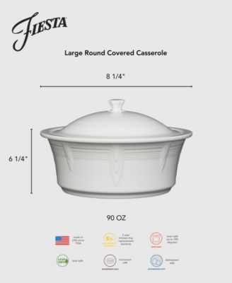 Large Covered Casserole Dish, 90 oz.