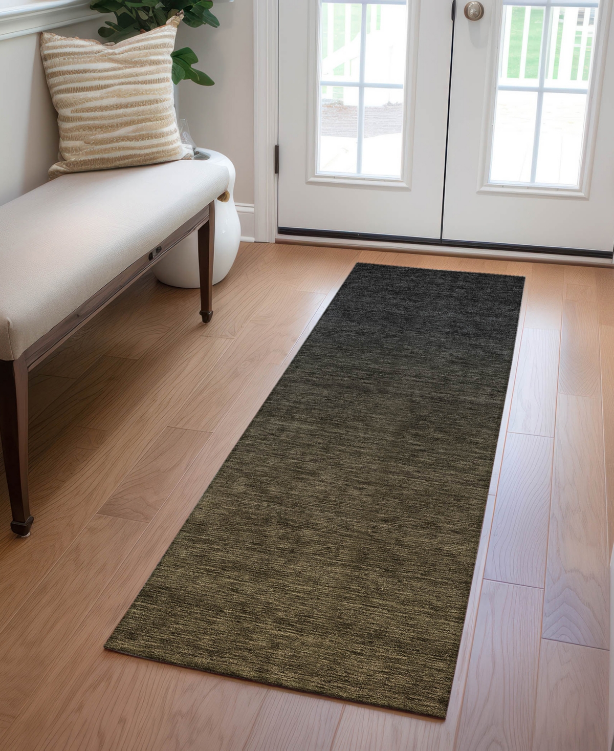 Addison Chantille Acn844 2'3"x7'6" Runner Area Rug In Chocolate