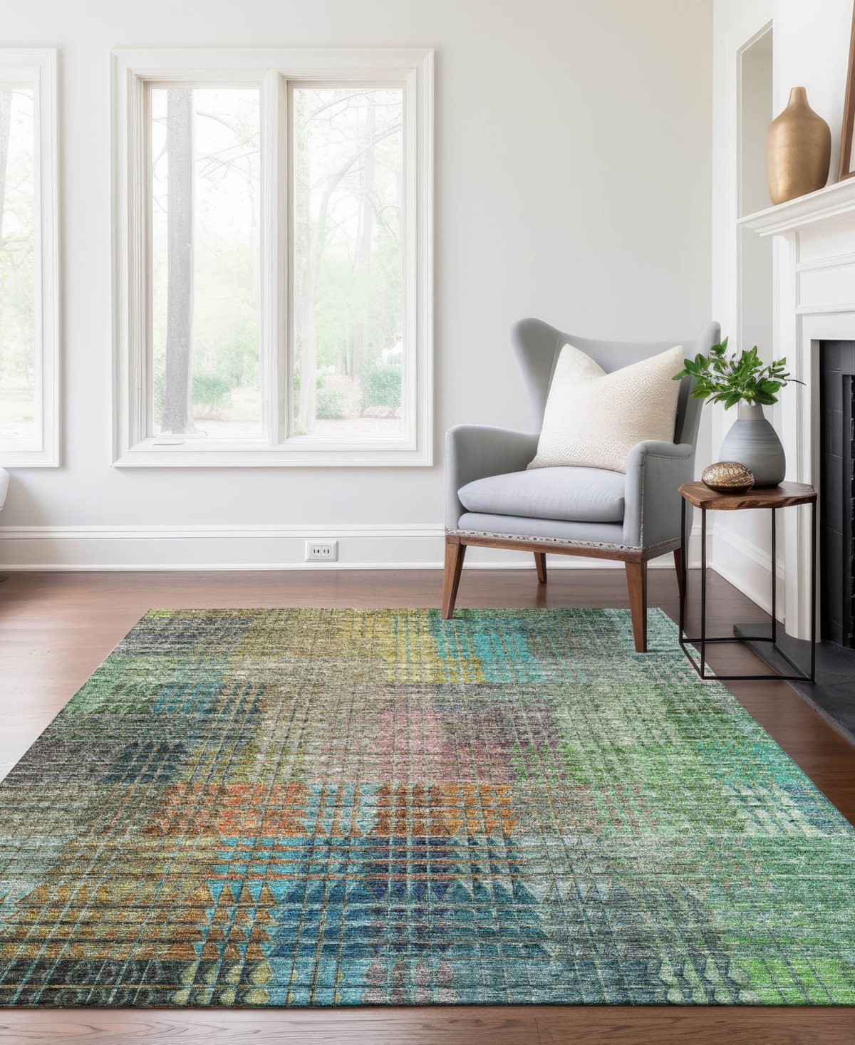 Addison Chantille Acn828 2'6"x3'10" Area Rug In Green
