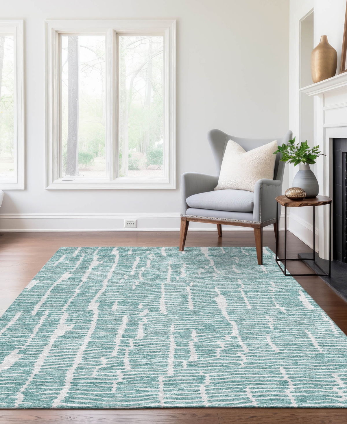 Addison Chantille Acn830 3'x5' Area Rug In Teal