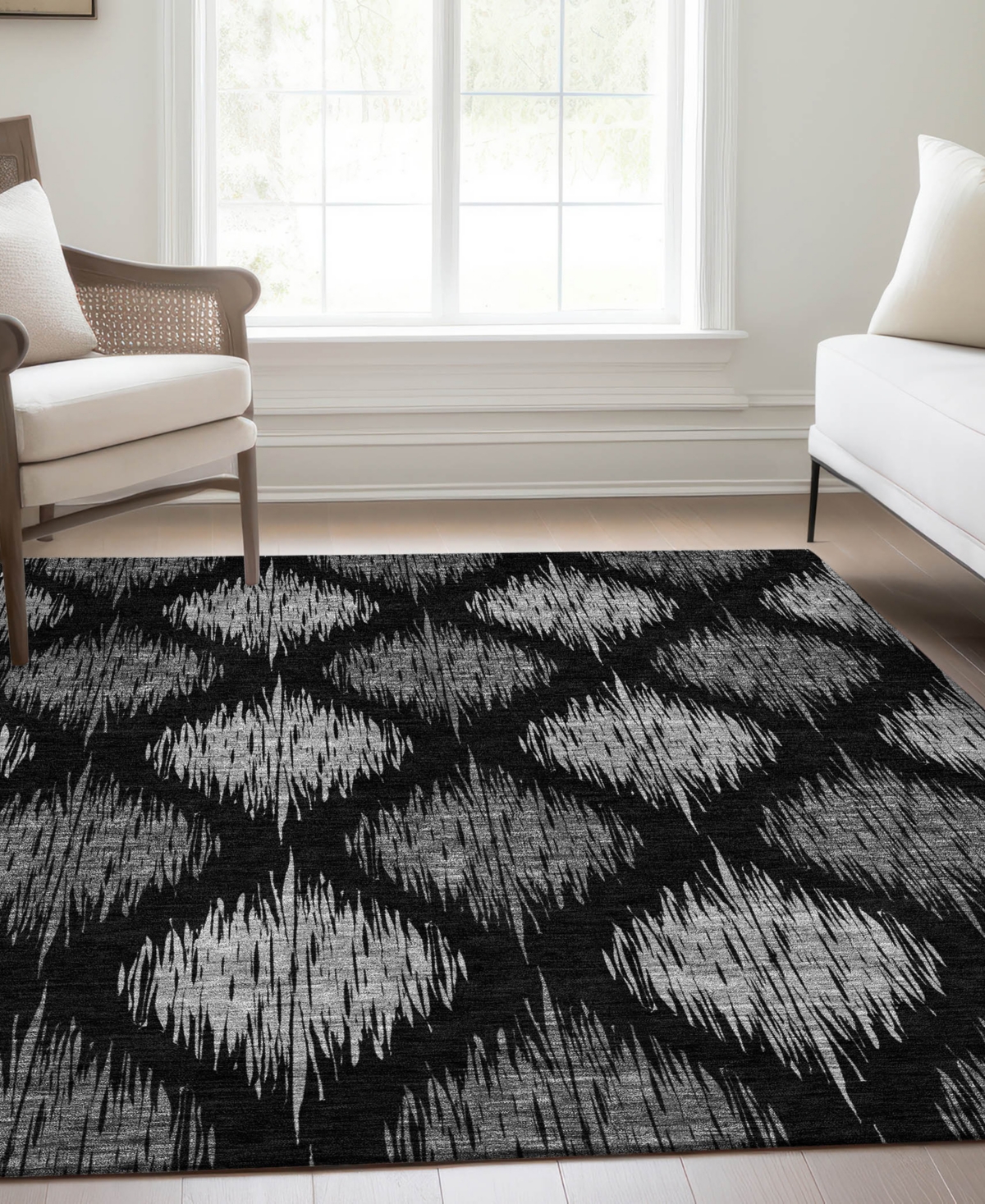 Addison Chantille Acn848 5'x7'6" Area Rug In Black