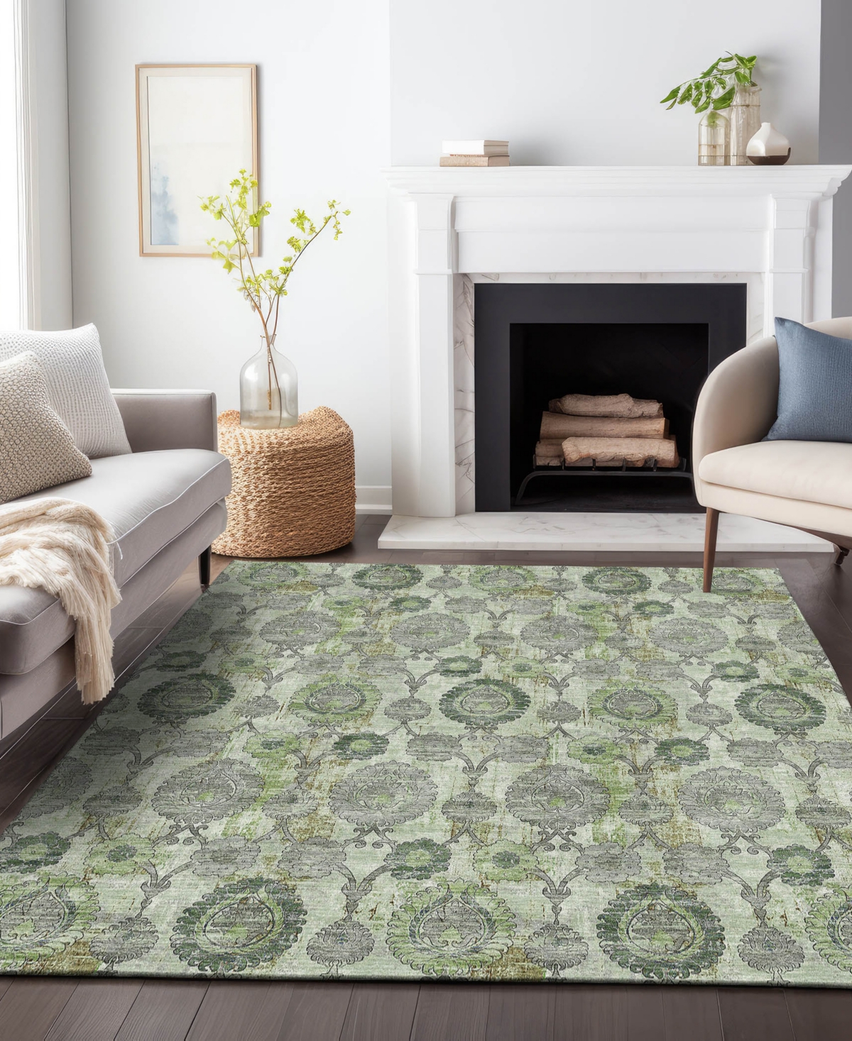 Addison Chantille Acn821 8'x10' Area Rug In Green
