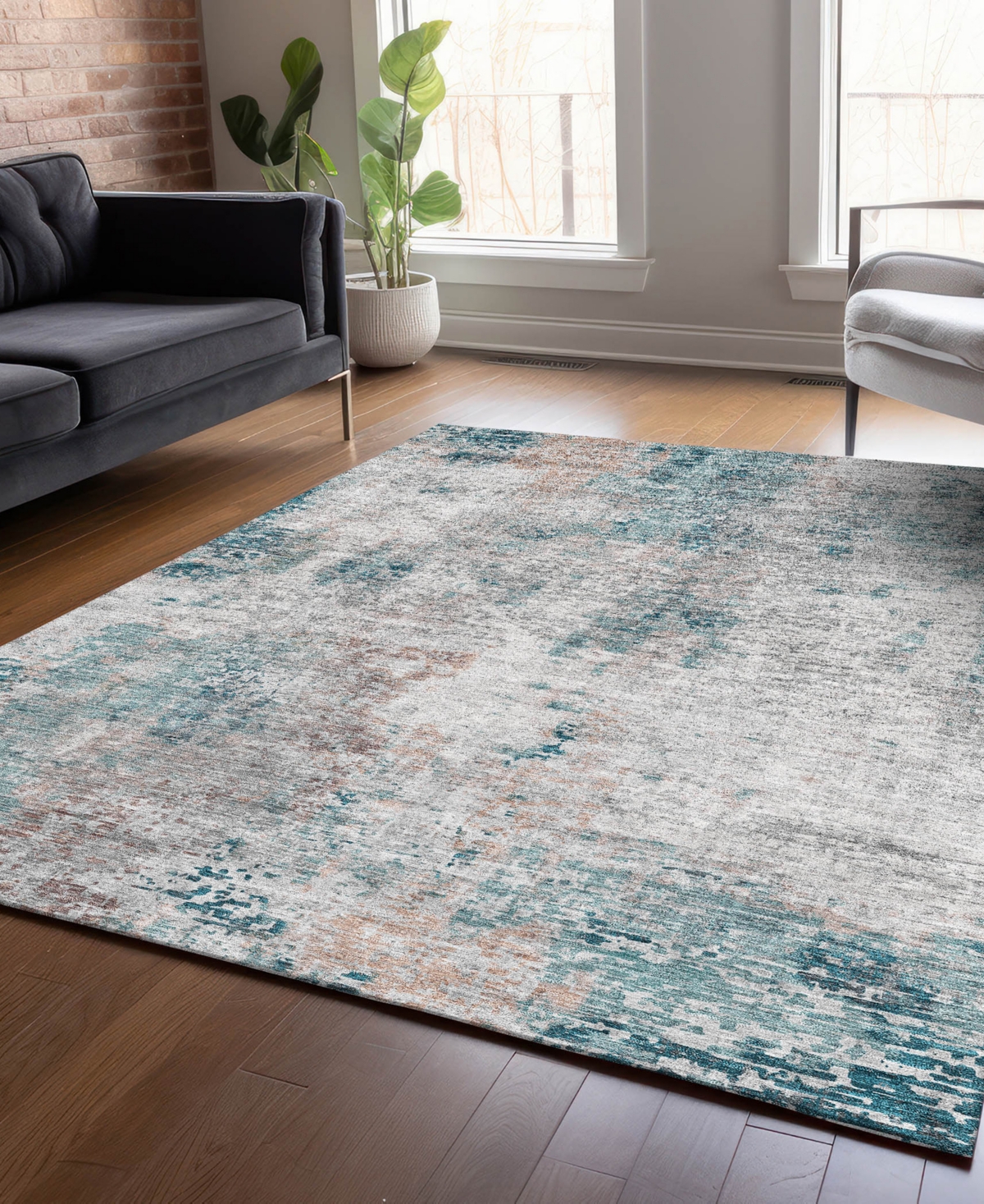 Addison Chantille Acn814 9'x12' Area Rug In Teal