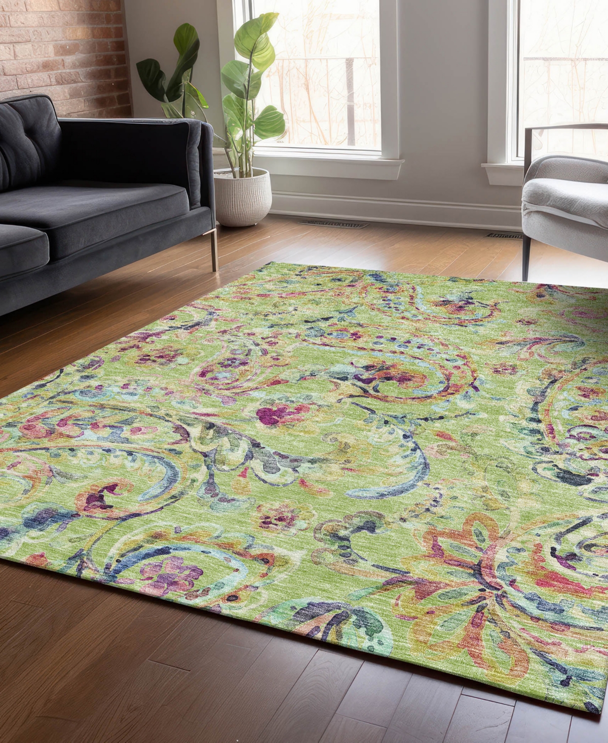 Addison Chantille Acn834 9'x12' Area Rug In Sage