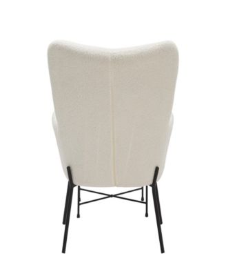 2-Pc. Metal Izzy Industrial Lounge Chair and Ottoman Set