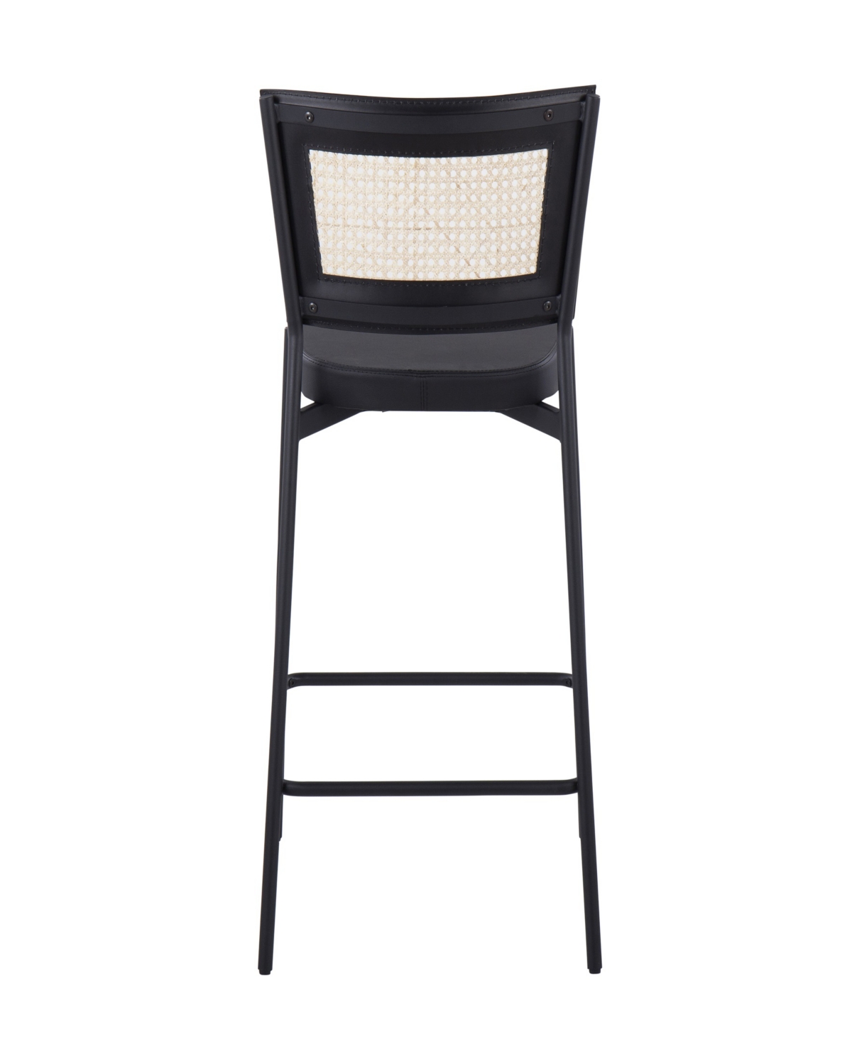 Lumisource 36" Metal And Rattan Tania Contemporary Counter Stool, Set Of 2 In Rattan