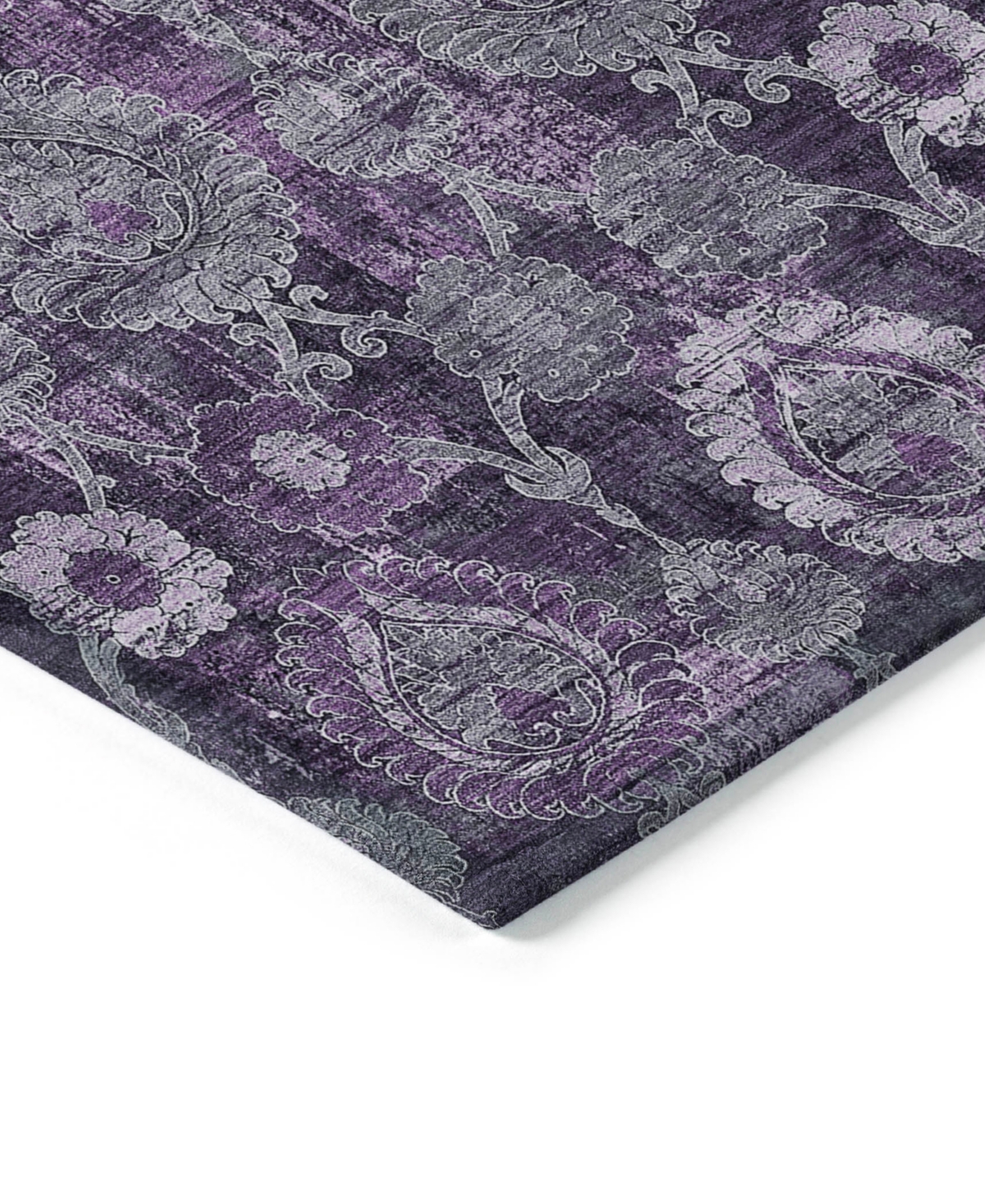 Addison Chantille Acn821 2'3"x7'6" Runner Area Rug In Eggplant