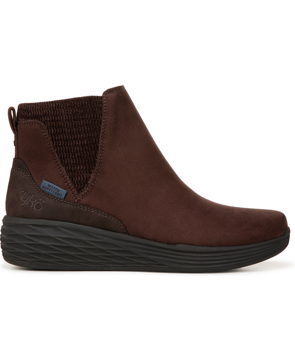 Shop Ryka Women's Noelle Next Water Resistant Wedge Ankle Boots In Java Brown Microfiber
