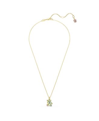 Gema Gold-Tone Plated, Mixed Cuts, Multicolored Pendant Necklace