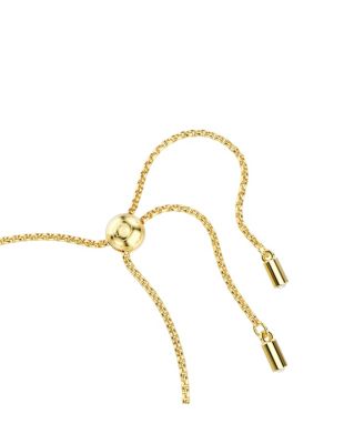 Imber White, Gold-Tone Plated Mixed Round Cuts Tennis Bracelet