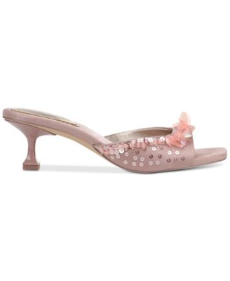 Juliana Sequin Mid-Heel Dress Sandals