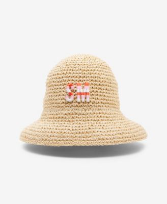 Steve Madden - Straw Logo Floppy Bucket Hat