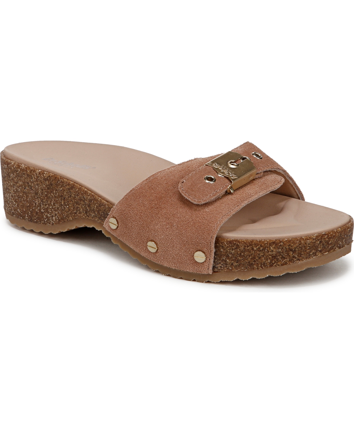 Shop Dr. Scholl's Women's Original Flex Slide Sandals In Honey Brown Suede