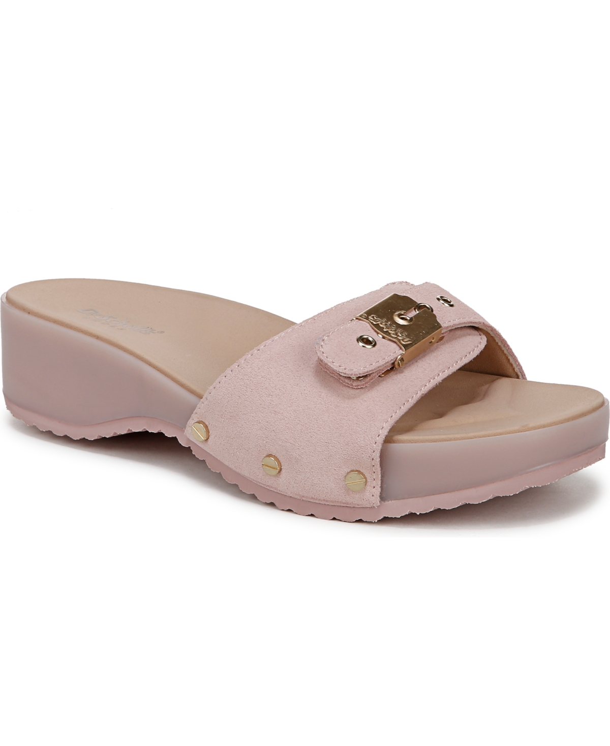 Shop Dr. Scholl's Women's Original Flex Slide Sandals In Blush Pink Suede