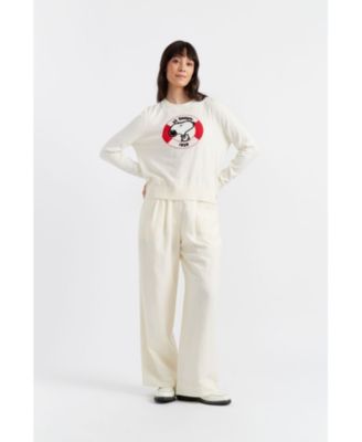 Women's Snoopy Nautical Breton Sweater