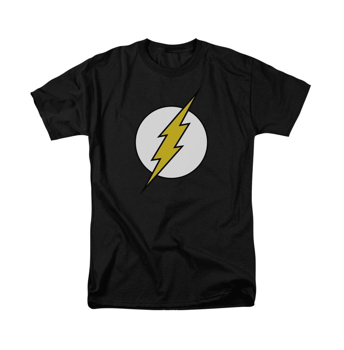Dc Flash Mens Dc Comics Flash Fl Classic Short Sleeve Adult Tee / T-Shirt - Black