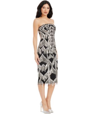 Women's Viviana Sequined Fringe Dress