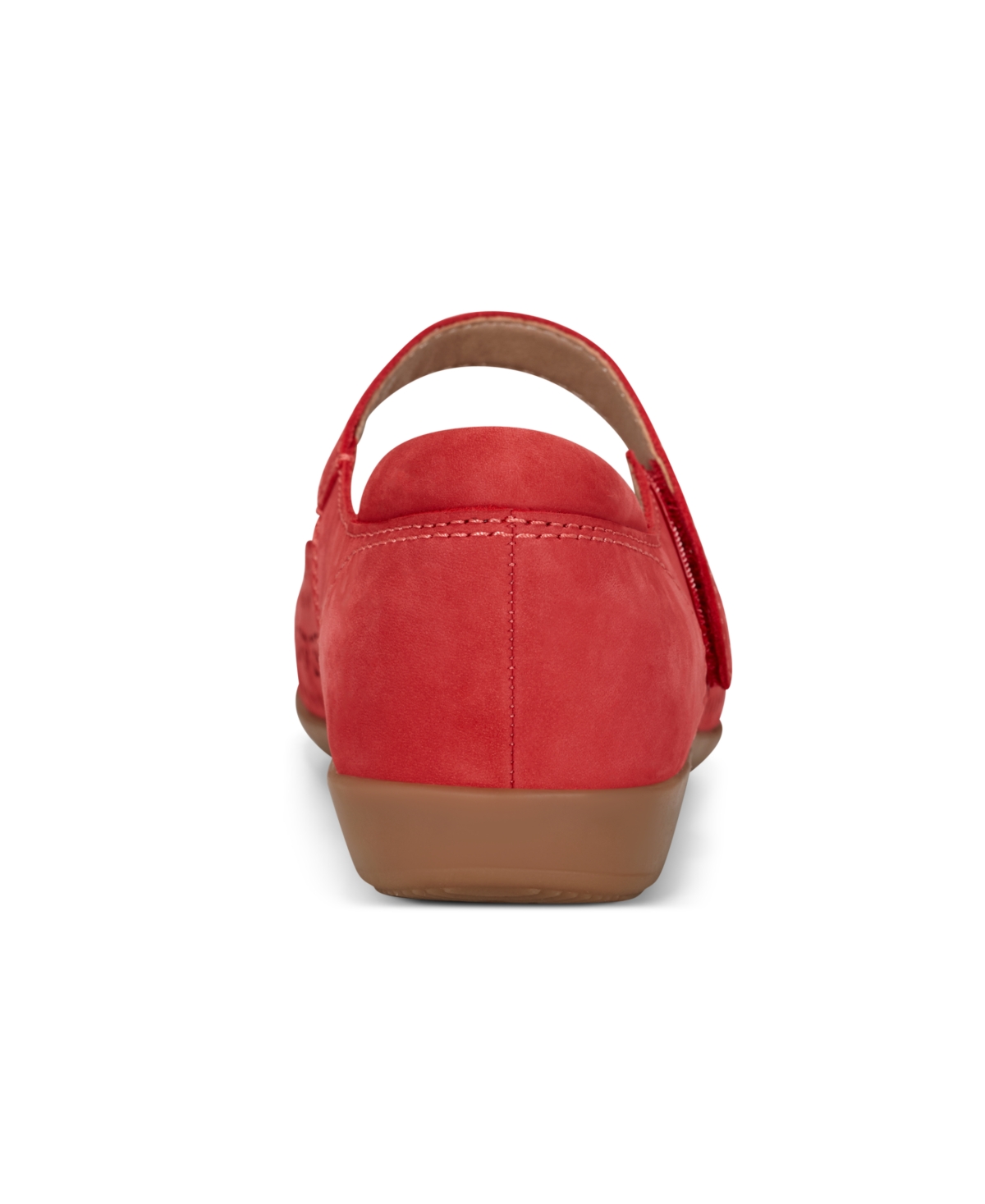 Shop Earth Women's Brady Mary Jane Round Toe Flats In Red Nubuck