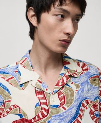 Men's Slim-Fit Printed Shirt