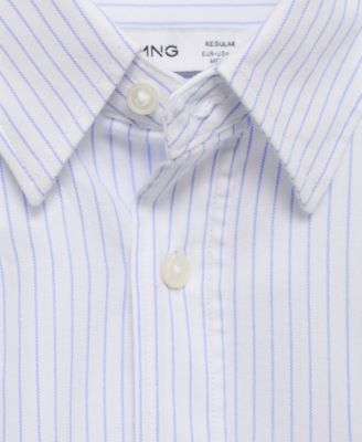 Men's Slim-Fit Kodak-Striped Cotton Shirt