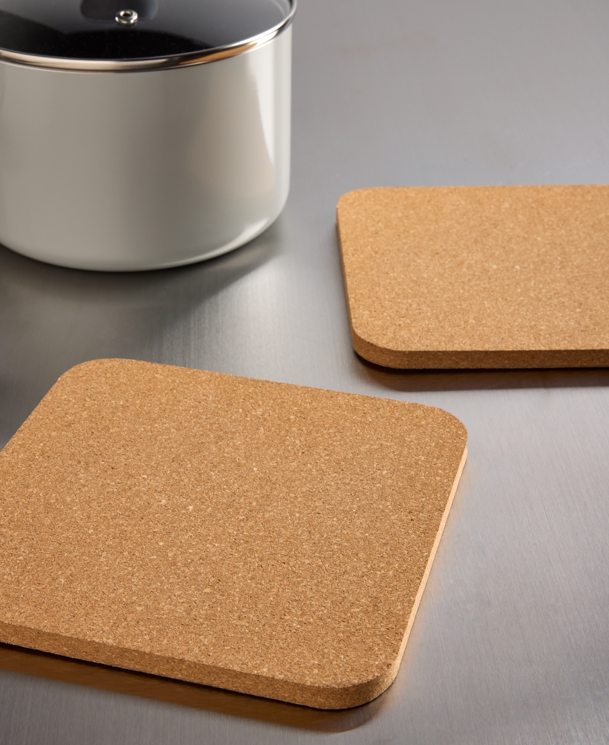 Arch Studio Set Of 2 Square Cork Trivets In No Color