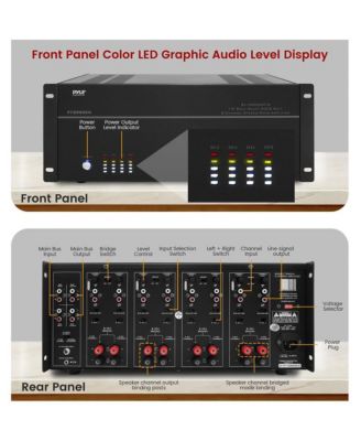 8-Channel Home Theater Amplifier, Multi-Zone Audio Control