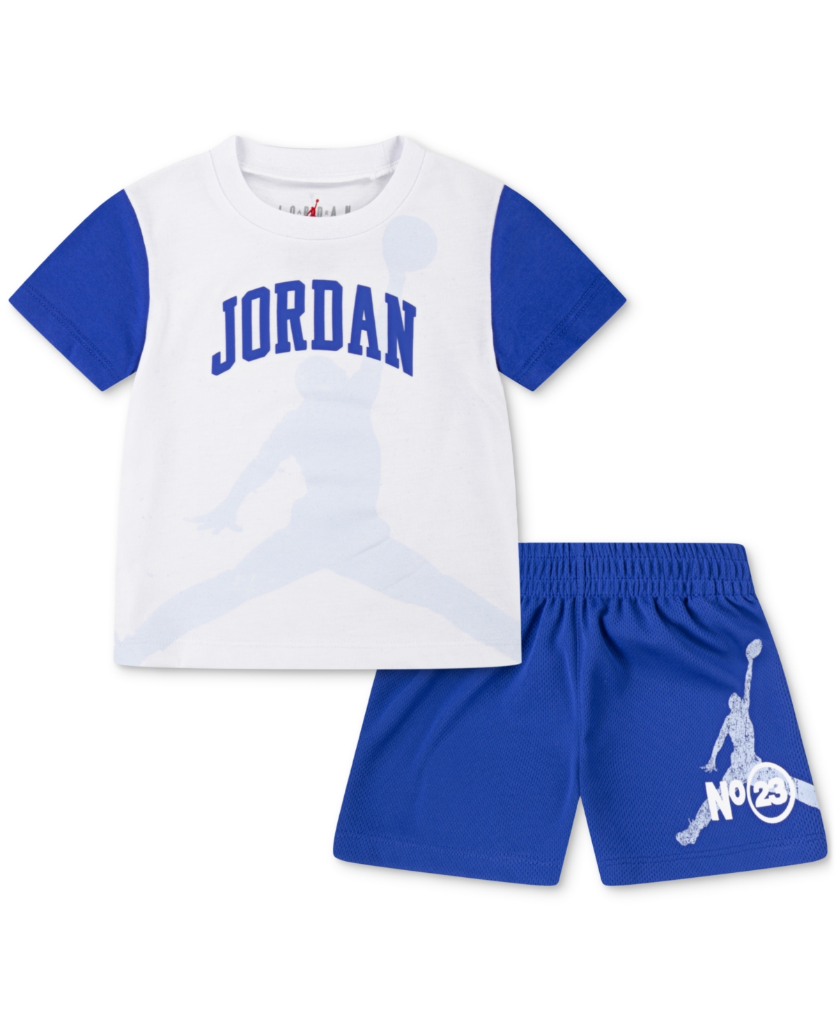 Shop Jordan Baby 1984 Jumpman T-shirt & Shorts, 2 Piece Set In Racer Blue