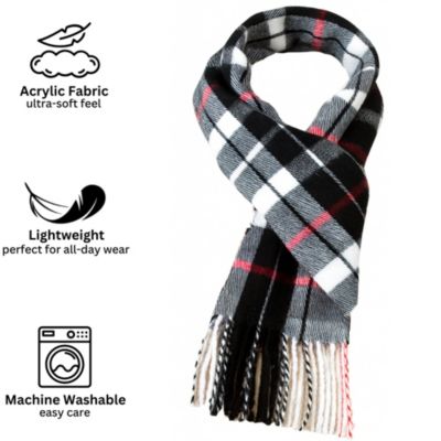 Men's Scarf Soft 80 Inch Long Warm Scarves Plaids Winter Shawl