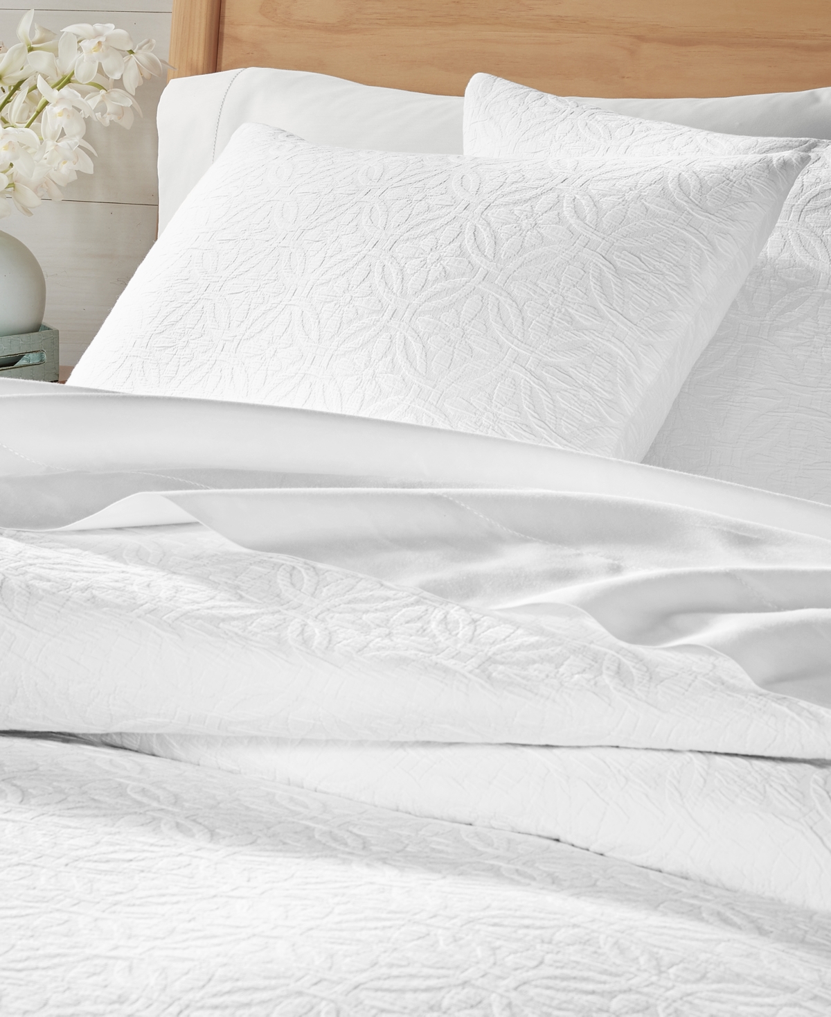 Charter Club Lattice Medallion 3-pc. Comforter Set, King, Exclusively At Macy's In White