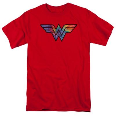 Big & Tall DC Comics Wonder Woman Wonder Woman Tie Dye Logo Short Sleeve Adult Tee / T-Shirt