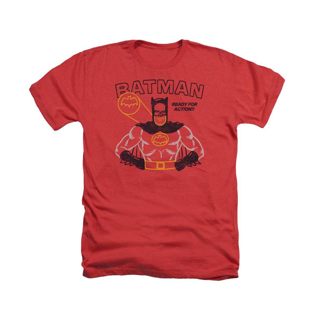 Men's Ready For Action Adult Heather Tee / T-Shirt - Red