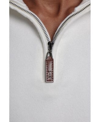Men's Quarter Zip Mock Neck Sweater