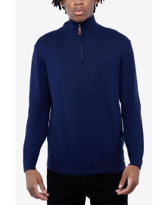 Men's Quarter Zip Mock Neck Sweater