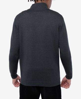 Men's Full Zip Mock Neck Sweater
